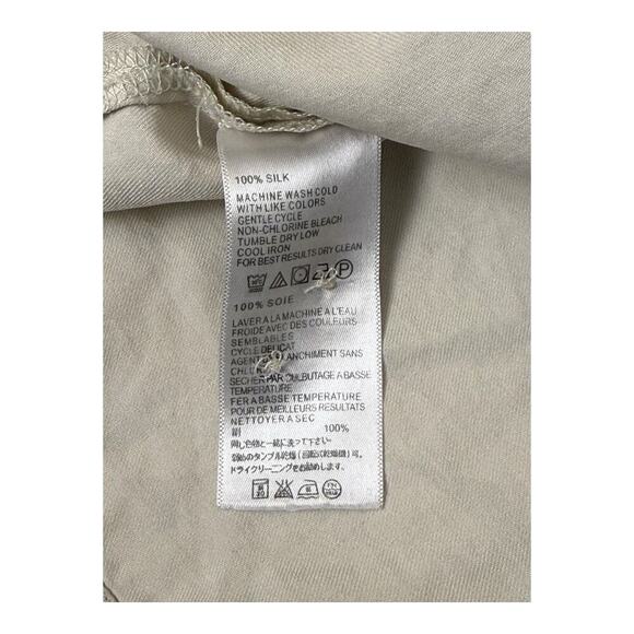 Tommy Bahama Mens XL 100% Silk white Palm Tree Tropical SS Button Down - Picture 13 of 13